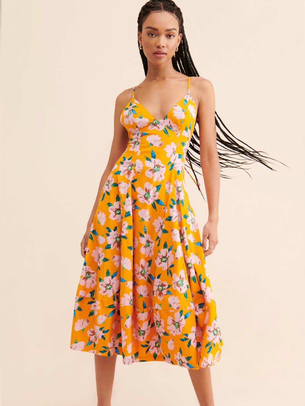 Free People Finer Things Printed Midi